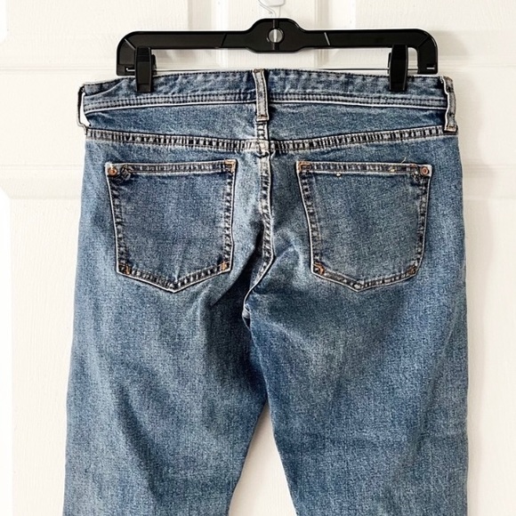 Anthropologie Pilcro Medium Blue Wash Slim Boyfriend Patchwork Jeans Size 27 - Picture 9 of 12